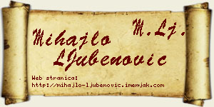 Mihajlo LJubenović vizit kartica